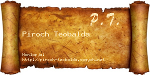 Piroch Teobalda névjegykártya